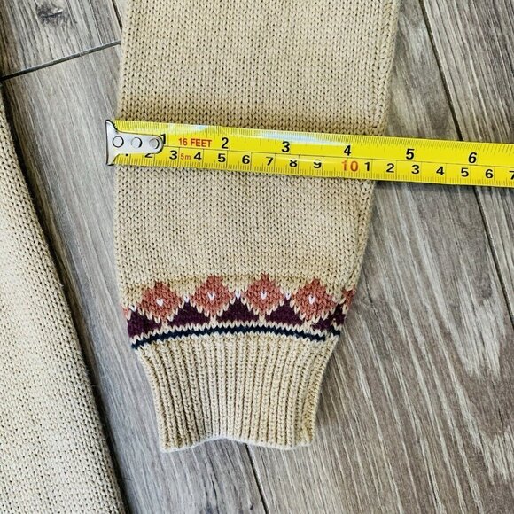 Hooke Knit Sweater Dress Teens Size 14 Long Sleeve Elbow Patches Norway Nordic - Picture 8 of 14